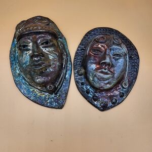 One Of A Kind, Glazed Earthenware Wall Sculptures - Contemporay Folk Art